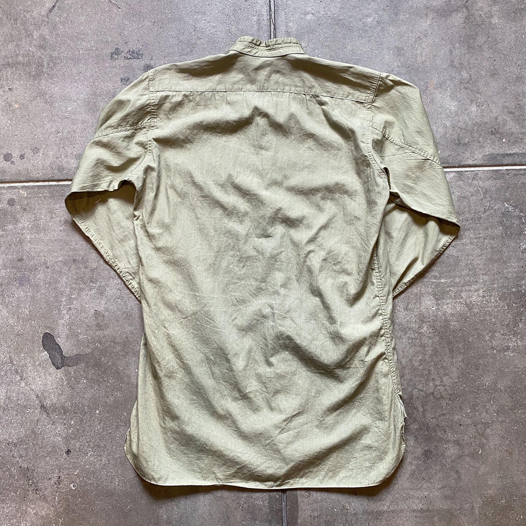 1950's WARRENDALE SHIRT マチ付き スタンドカラー ワークシャツ 